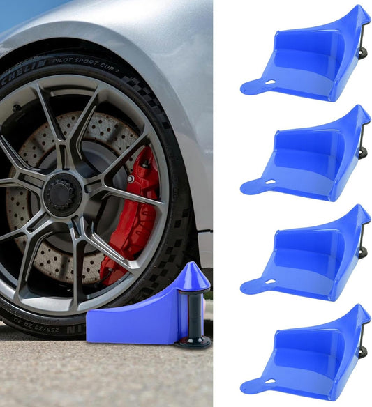 4 Pcs Car Hose Guide,Tire Hose Roller for Car Washing,Blue Plastic Car Detailing Tool to Prevent Sticking,Pressure Washing Tube Guide for Tire Cleaning,Detailing Supplies Essentials