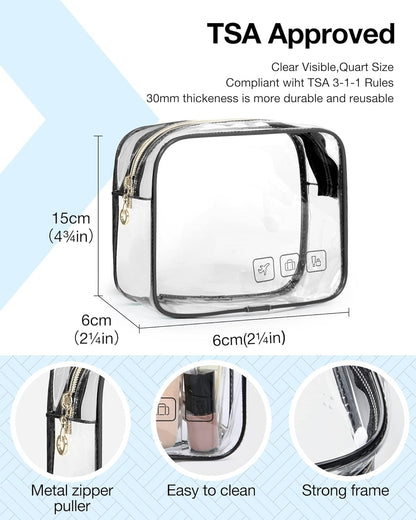 BAGSMART Toiletry Bag Hanging Travel Makeup Organizer with TSA Approved Transparent Cosmetic Bag Makeup Bag for Full Sized Toiletries (Black, Large)