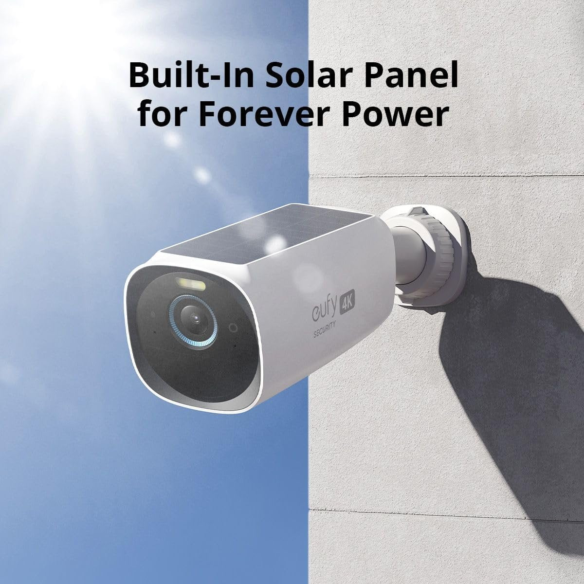 eufy Security eufyCam S330 (eufyCam 3) 2-Cam Kit, Security Camera Outdoor Wireless, 4K Camera with Solar Panel, Forever Power, Face Recognition AI, Expandable Local Storage, No Monthly Fee