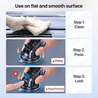 Miracase Phone Holders for Your Car, Multifunctional Car Phone Holder with Suction Cup Base, Hands Free Universal Cell Phone Car Mount, Automobile Phone Mount Car for iPhone Android Smartphones(Base)