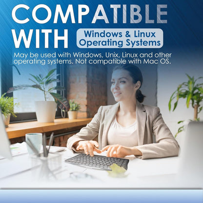 Evoluent EKB Essentials Full Featured Compact Keyboard, Black Housing, Black Keys, W