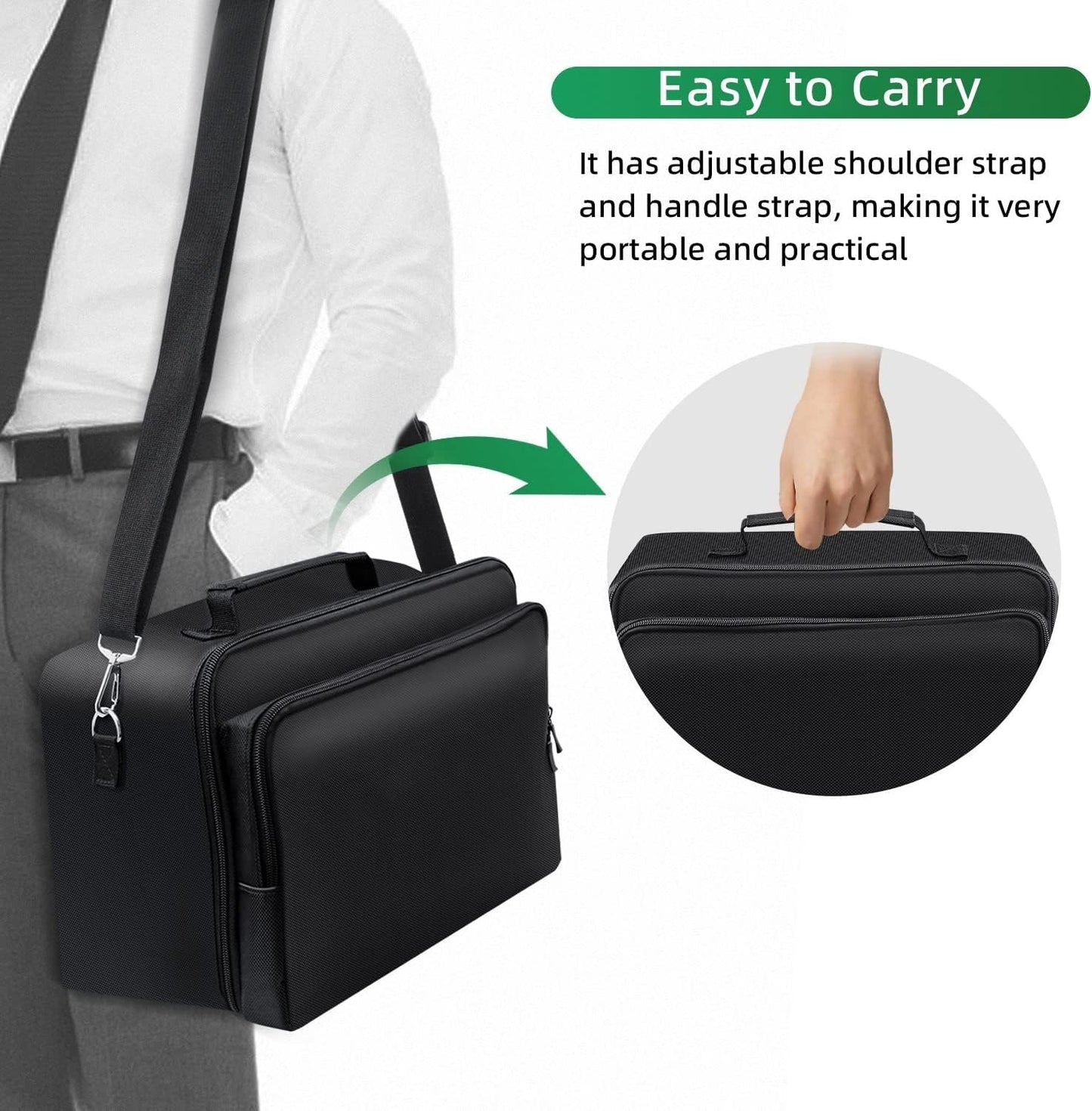 Mcbazel Travel Bag Carrying Case for Xbox Series X, Portable Storage Case Bag with Multiple Storage Pockets for Controllers, Games, Cables and Other Gaming Accessories