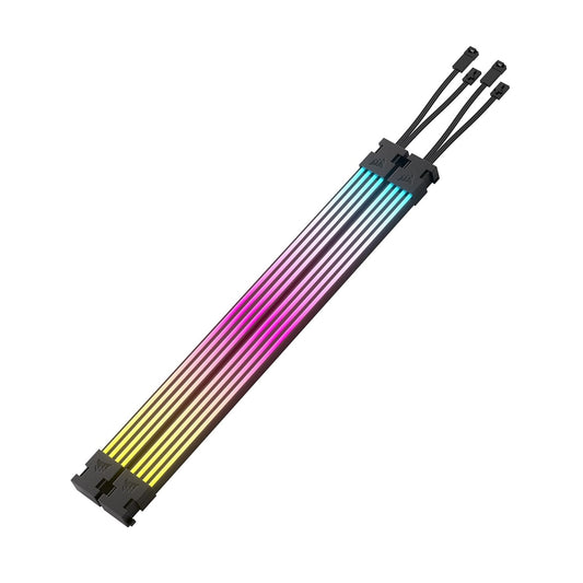 CORSAIR iCUE ARGB PSU Cable Strips â€“ 2X 200mm LED Strips â€“ 100 RGB LEDs Per Strip â€“ Fits Any PSU Cable â€“ Motherboard 5V ARGB Control â€“ Black