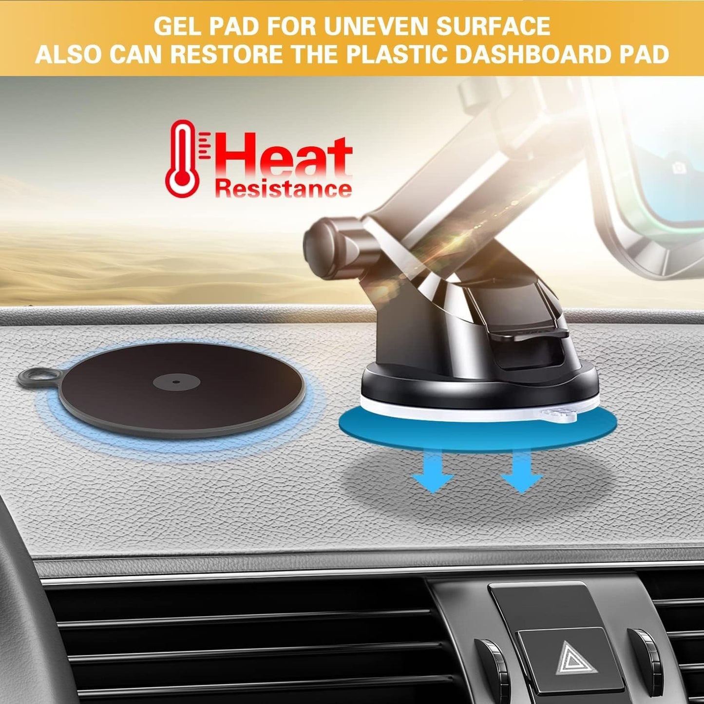 3M VHB Sticky Adhesive Replacement, 4pcs 3.15" Circle Double Sided Pads Gule for Dashboard/Windshield Suction Cup Phone Holder, 4pcs 23mm Round Sticker Tape for Car Magnetic Mount & Ring Holder Base