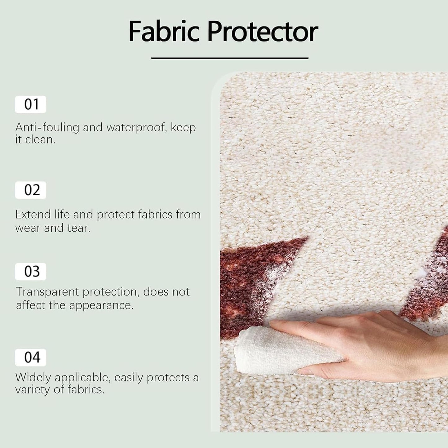 Multipurpose Protect+ Fabric Protector, Home Essentials Multipurpose Fabric Protector Spray, 100ml Fabric Water Shield Protector, Sofa Fabric Cleaning Spray, Long-Lasting Protection (1PC)