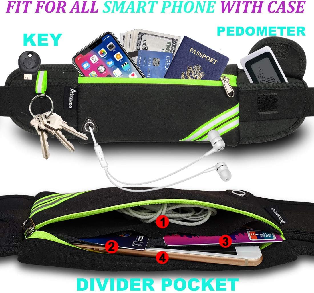 Running Waist Pack, Flat Bottom Waist Pack, Waterproof Running Bag for Workout Jogging, Money Belt Gear Accessories