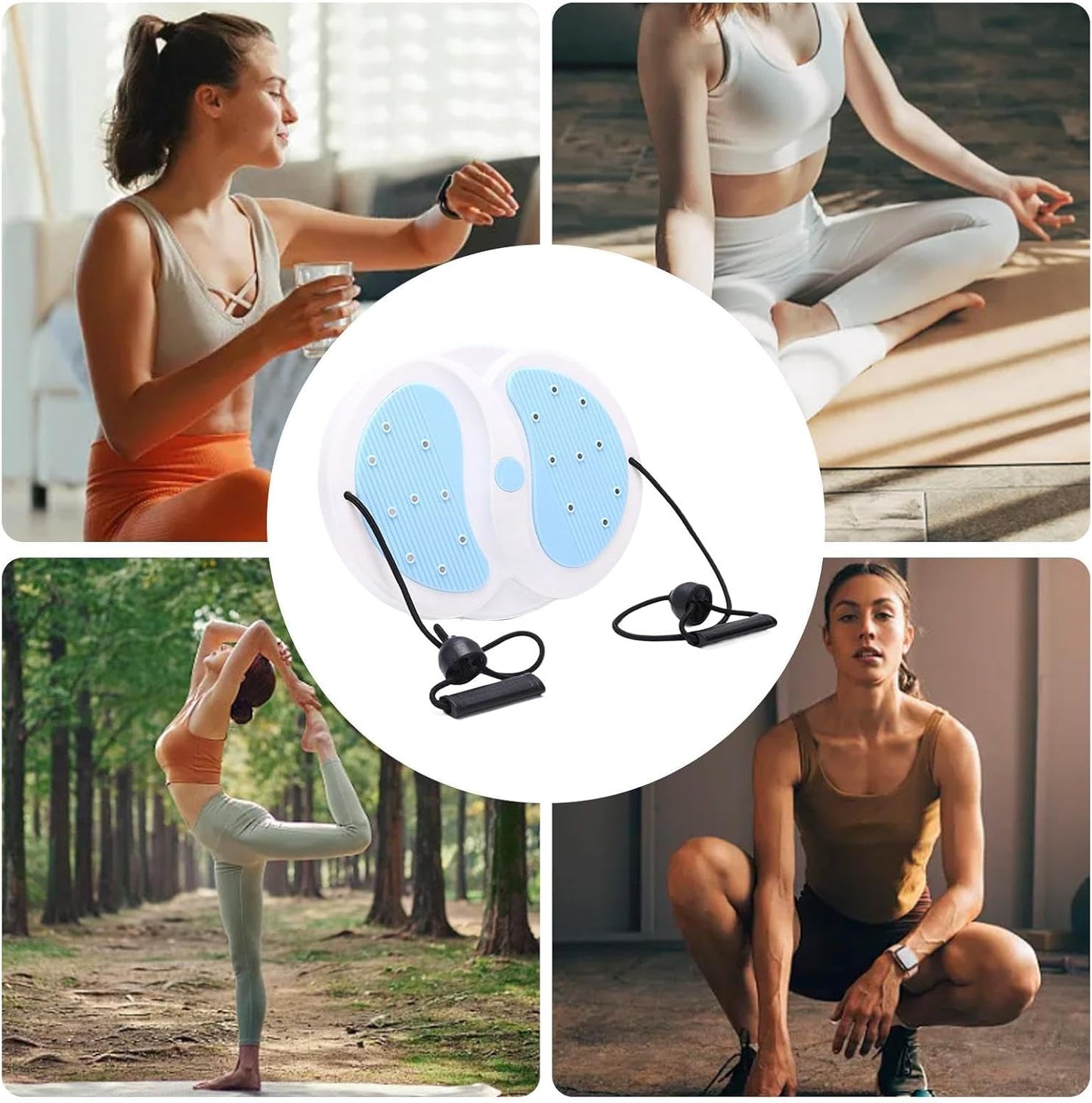 Waist Training Board, 18 Magnets Waist Whisper, Anti-Slip Exercise Equipment, Body Trainer, Rotating Fitness Gear, Sculpture Twist, Trims Arms for Home Gym Workout, ABS
