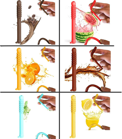 Chewable Breath Sticks with Essential Oils, Chewable Breather Quit, Reusable Silicone Chewer for Adults, Can Be Taken Anywhere 3pcs(watermelon+mint+Strawberr)