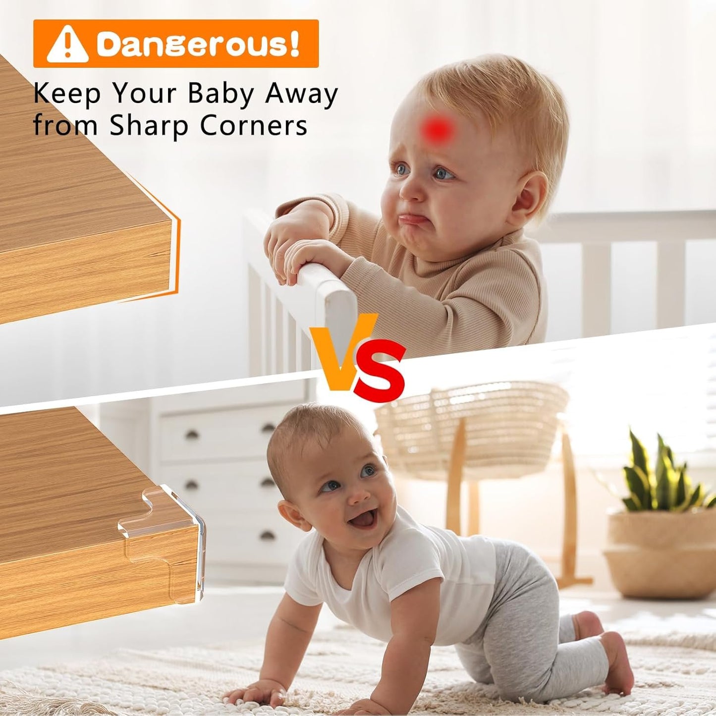 E-PRONSE New Baby Proofing Corner Protector: 12 Pack Extra Large Clear Table Corner Protectors for Corners and Edges