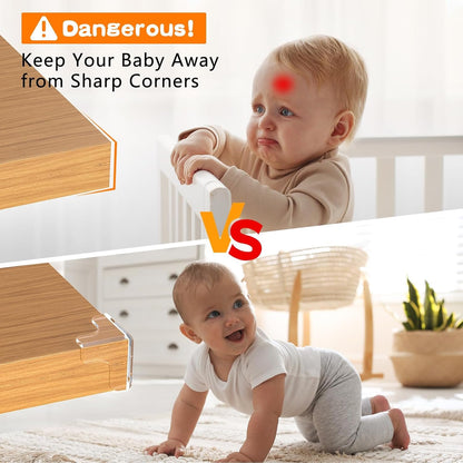 E-PRONSE New Baby Proofing Corner Protector: 12 Pack Extra Large Clear Table Corner Protectors for Corners and Edges