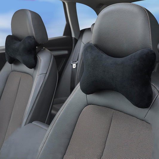 Car Neck Pillow(2 Pack), Softness Car Memory Headrest Pillow, Comfort Breathable Car Neck Support Pillow with Removable Cove for Relieve Fatigue Pain/Comfortable Ergonomic Design