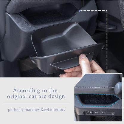 JDMCAR Driver's Drawer Box Compatible with Toyota RAV4 Accessories 2025 2024 2023 2022 2021 2020 2019 Drivers Side Cubby Drawer Organizer Storage Interior Accessories