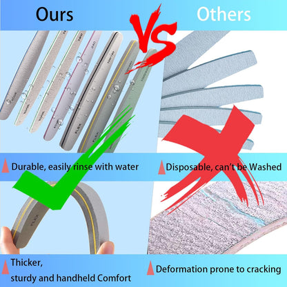 HANHOST Professional 9-Piece Nail File & Buffer Set - Multi-Grit Emery Boards (150、180、240、100/180、220/280、1000/4000) for Shaping, Smoothing & Shining - Natural/Acrylic/False Nails - Home & Travel Nail Care Kit