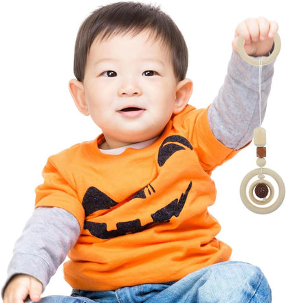 Toddmomy Wooden Baby Gym With 4Pcs Hanging Toys - Sensory Play Gym for Newborns and Toddlers - Nursery Decor