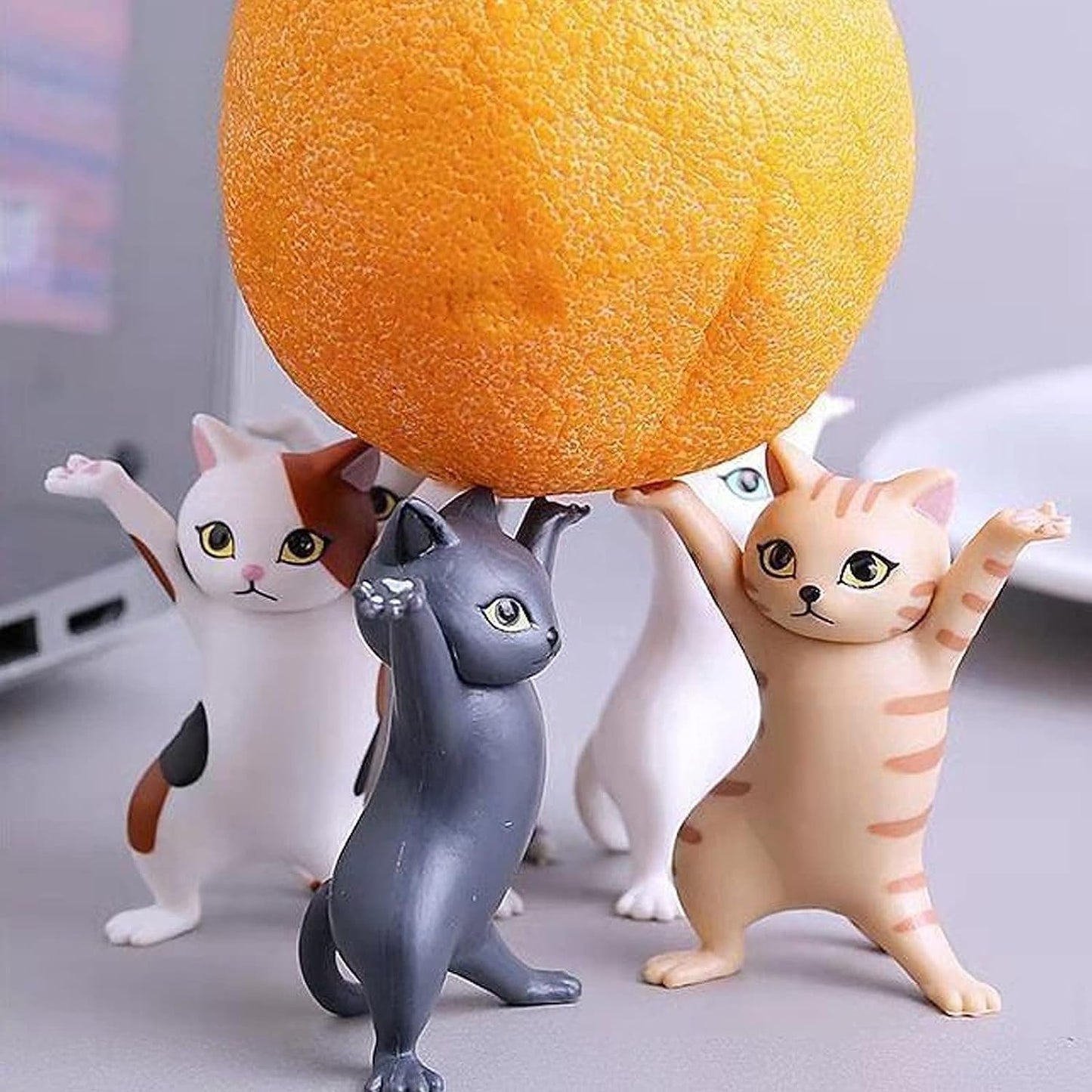 Litcalemy 5-PCS Whimsical Humor Funny Cat Pen Holder - Vibrant Cat, Toy Gift, Desk Decor