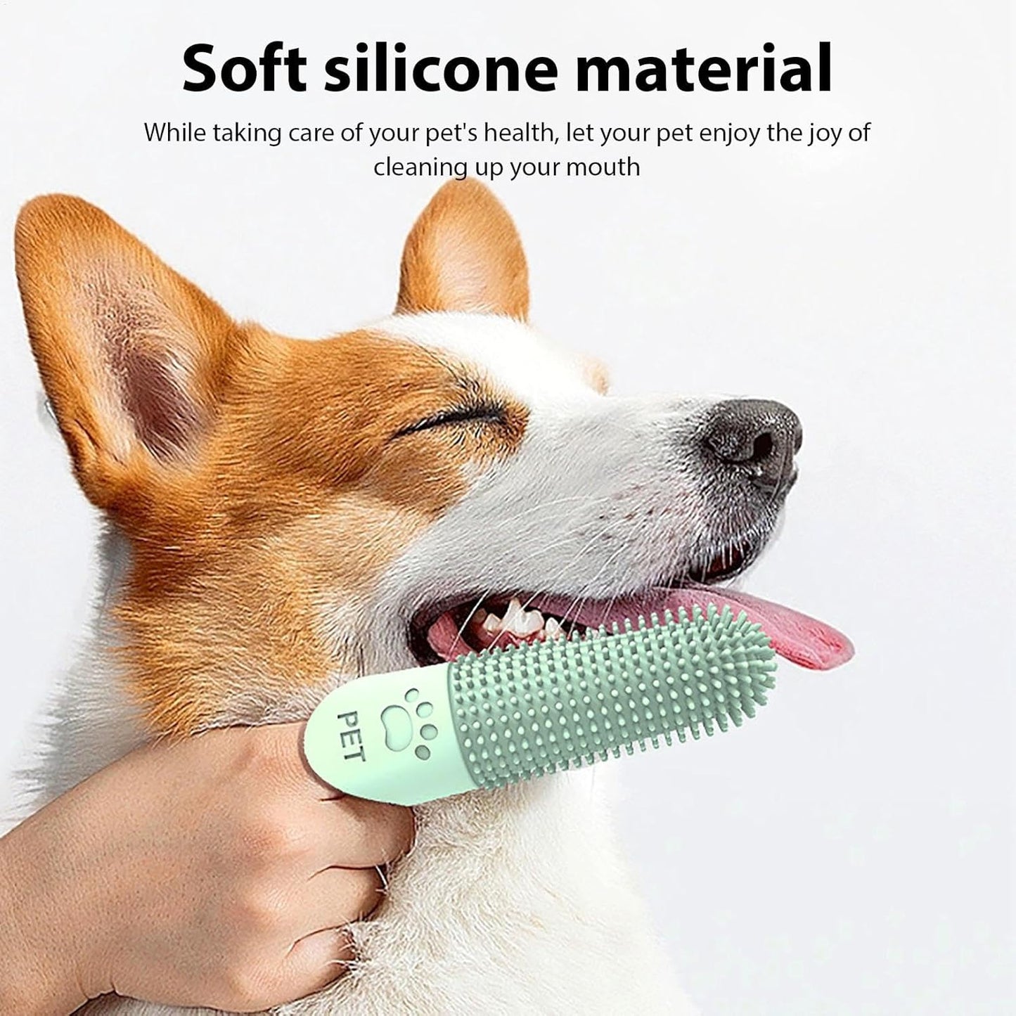 Dog Teeth Cleaning Brush - Silicone Dog Toothbrush Kit | Pet dentall Care | Soft Bristle Finger Brush For Cats & Dogs, Puppy Toothbrush For Oral Hygiene, Pet Grooming Supplies For Small Animals