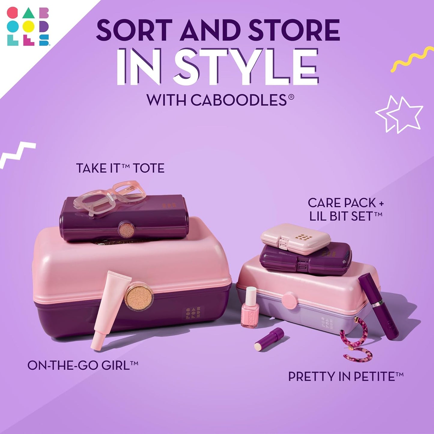 Caboodles Twilight Disco - On-the-go Girl Costmetic Organizer Make-up & Accessory Carry Case