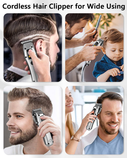 SOBEAU Professional Men's Hair Clipper Hair Trimmer Electric Hair Clipper Barber Kit, Waterproof Barber Razor