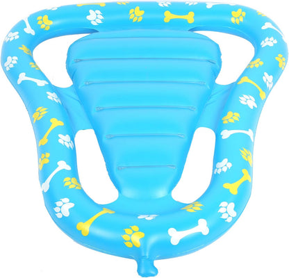 Pet Floating Row, Dog Pool Float Inflatable Raft, Made of Sturdy 0.35mm PVC, Easy to Store and Use, Double Air Chambers for Safety, Fun Water Tool for Pets