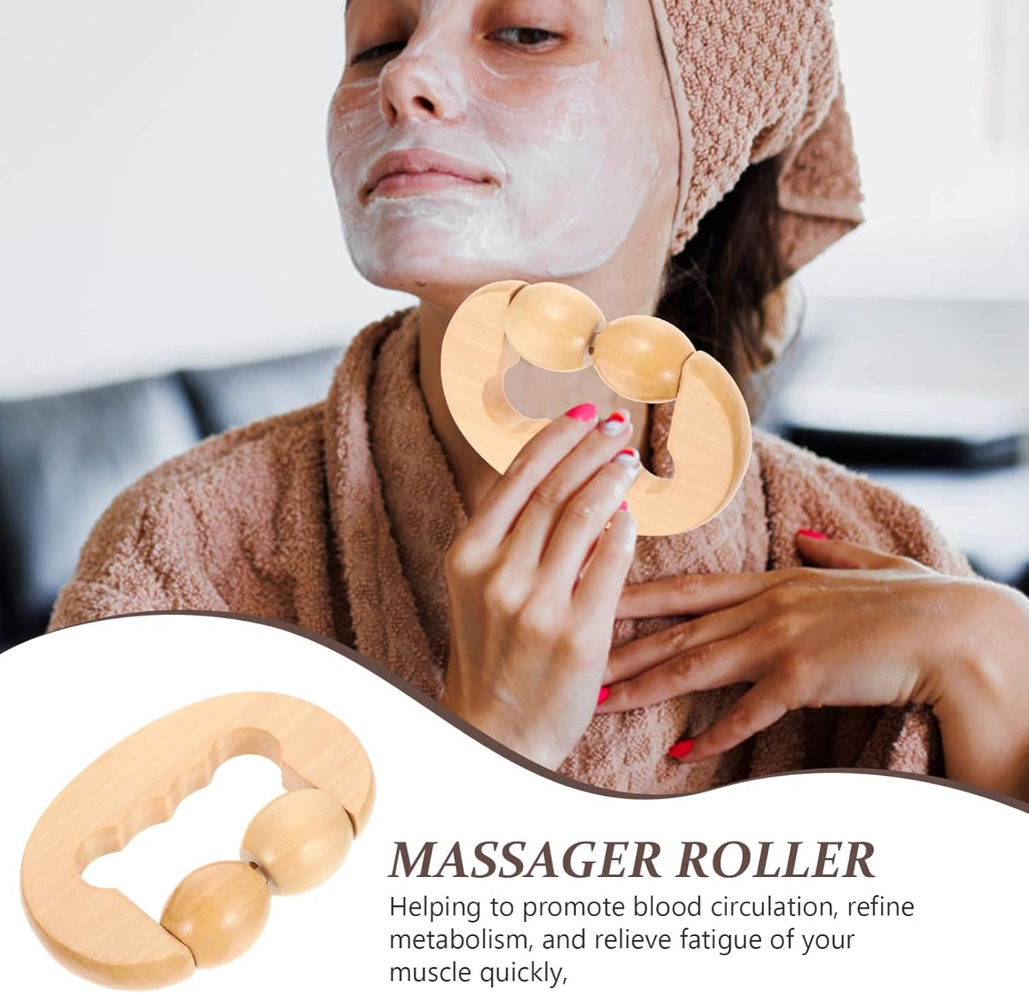 Holibanna 2 Pezzi strumento di massaggio massaggiante gamba corpo massaggiatore a rulli Massaggio al collo e alle spalle massaggianti per le gambe strumenti di massaggio 1 pz