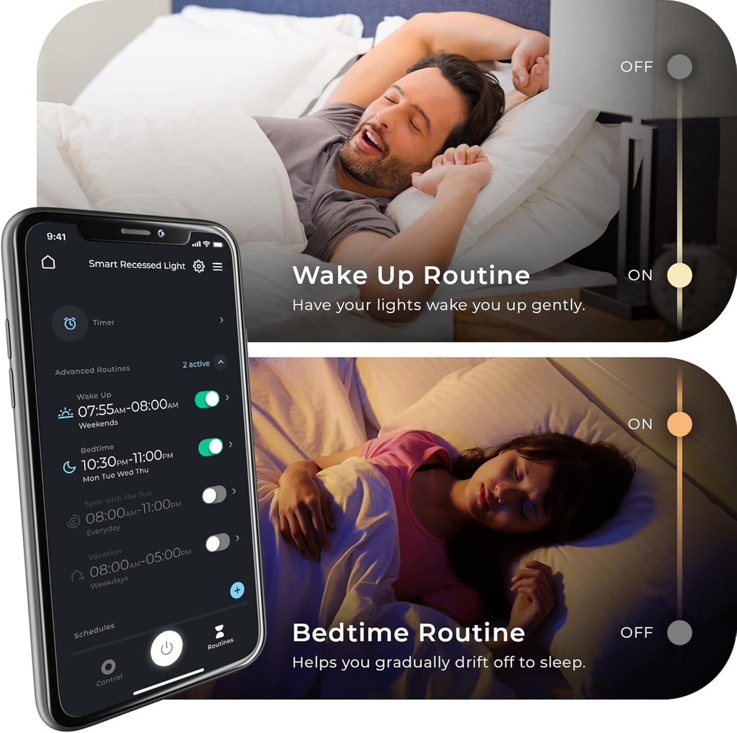 Globe Electric 50069 Wi-Fi Smart 6" Ultra Slim LED Recessed Lighting Kit 2-Pack, No Hub Required, Voice Activated, 12 W, Multicolor Changing RGB, Tunable White 2000K - 5000K, 800 Lumens, Wet Rated