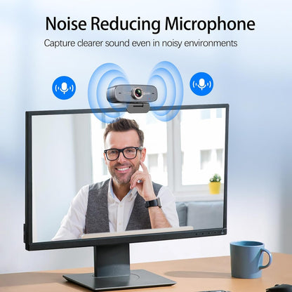 Angetube 1080P HD Webcam with Privacy Shutter Dual Noise-Cancelling Mic PC Camera Webcams, Wide 90Â° View, USB Plug & Play for Video Conferencing, Streaming, Zoom/Skype/YouTube for PC/Desktop/Laptop