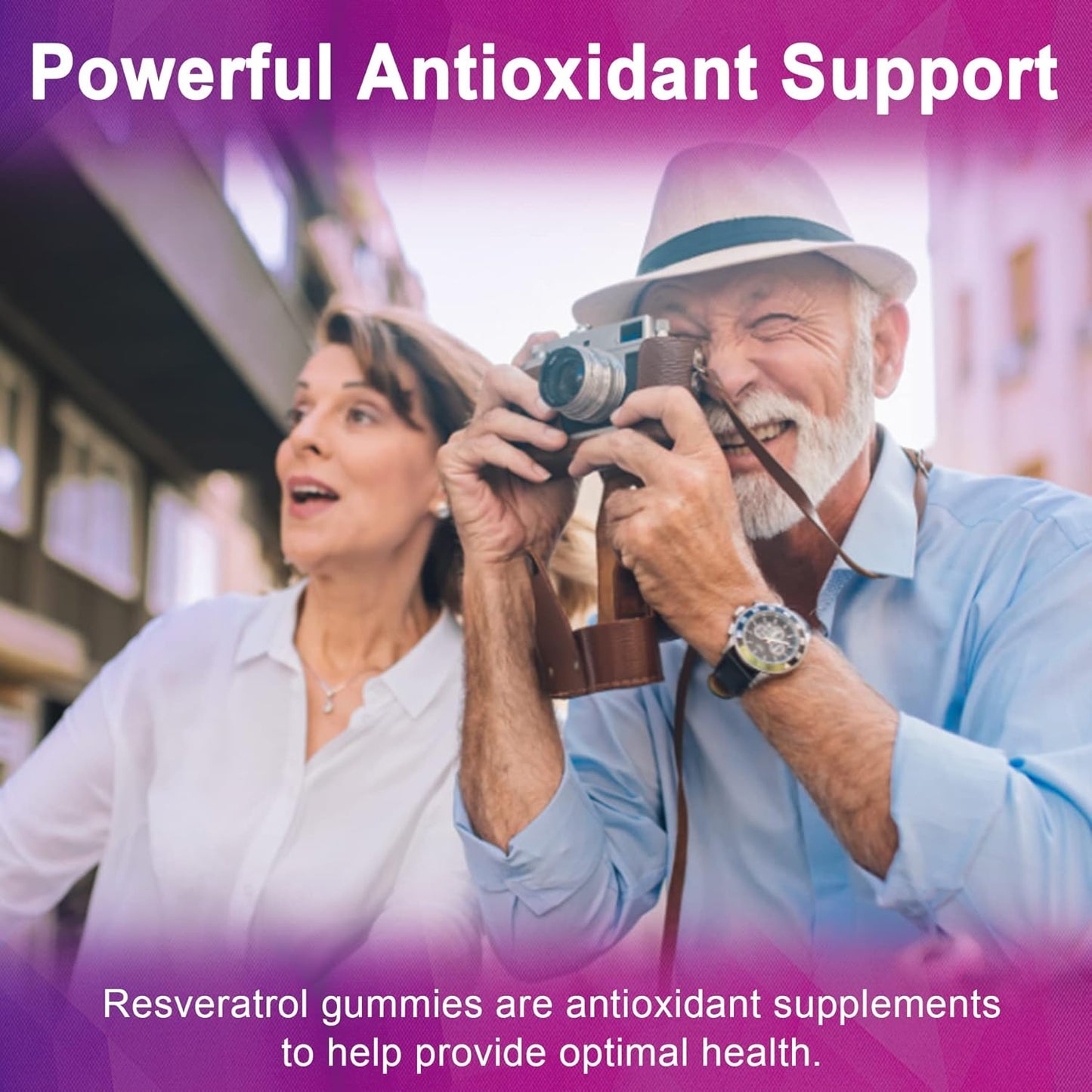 Resveratrol Gummies 1500mg - Made in USA - Sugar Free Resveratrol Supplement with Quercetin, Grape Seed, Acai Berries Extracts Support Antioxidant, Healthy Aging & longevity, Skin, Brain Wellness - 1P