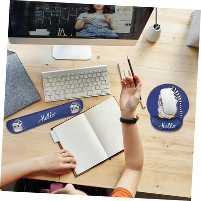 Ciieeo Office Gaming Essentials Large Mouse Pad Set Ergonomic Keyboard Tray Wrist Support Comfortable Pad