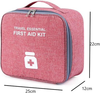 QIUPFGUT Medicine Bag, Empty First Aid Bag, Medicine Package, Emergency Medical Bag, First Aid Kit Portable Travel Medical Bag, red, leisure