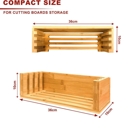 4 Pieces Bamboo Chopping Board with Stand, Thick Cutting Boards Set with Juice Groove, Serving Tray, Cheese Board Mats and Holder, for Cutting Meat, Fruits, Vegetables, Kitchen Tools Gadgets