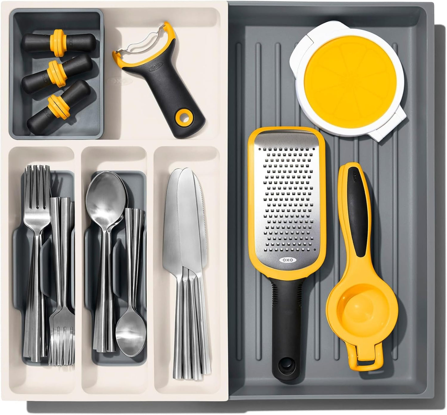 OXO Good Grips Expandable Utensil Drawer Organizer, Kitchen Organizers and Storage Drawer