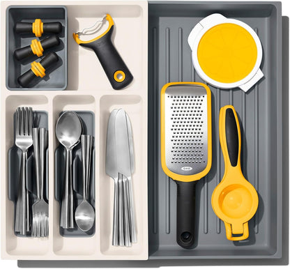 OXO Good Grips Expandable Utensil Drawer Organizer, Kitchen Organizers and Storage Drawer