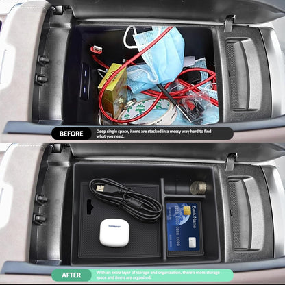 yboueo For Benz EQE EQS Center Console Organizer Trayï¼ŒArmrest Storage Box Compatible with Mercedes Benz EQE350 EQE350+ EQE500 EQS 400 450+ 580 AMG 2023+Interior Accessory
