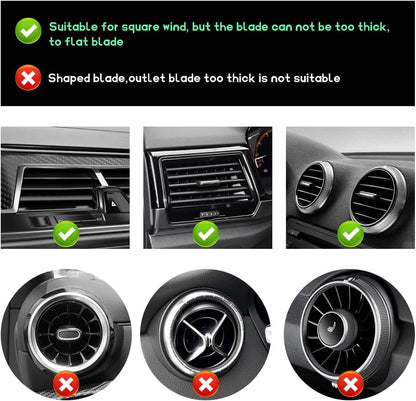 JUSTTOP 20 PCS Car Air Conditioner Decoration Strip, Bendable PVC Trim Strip Line, Shiny Blue, Universal Fit
