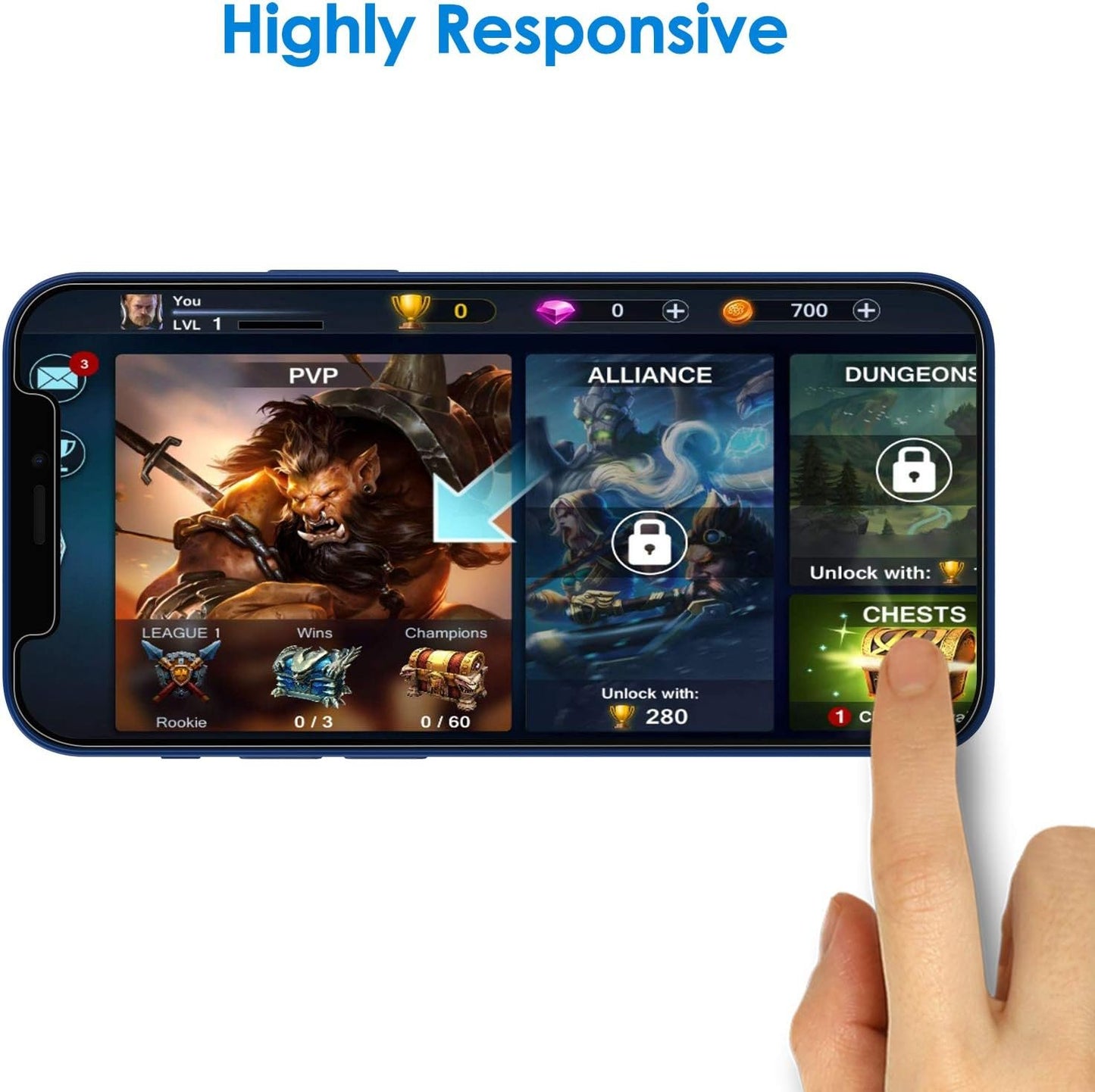 JETech Screen Protector for iPhone 12/12 Pro 6.1-Inch, Tempered Glass Film, 3-Pack