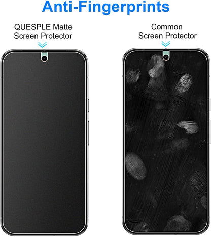 QUESPLE 2 Pack for Google Pixel 9 Pro XL Anti-Glare Matte TPU Screen Protector 6.8 Inch, Smooth and Responsive Touch Screen Protector Film for Gamming, [Support Fingerprint Unlock] [Self-Healing] [Not Glass]