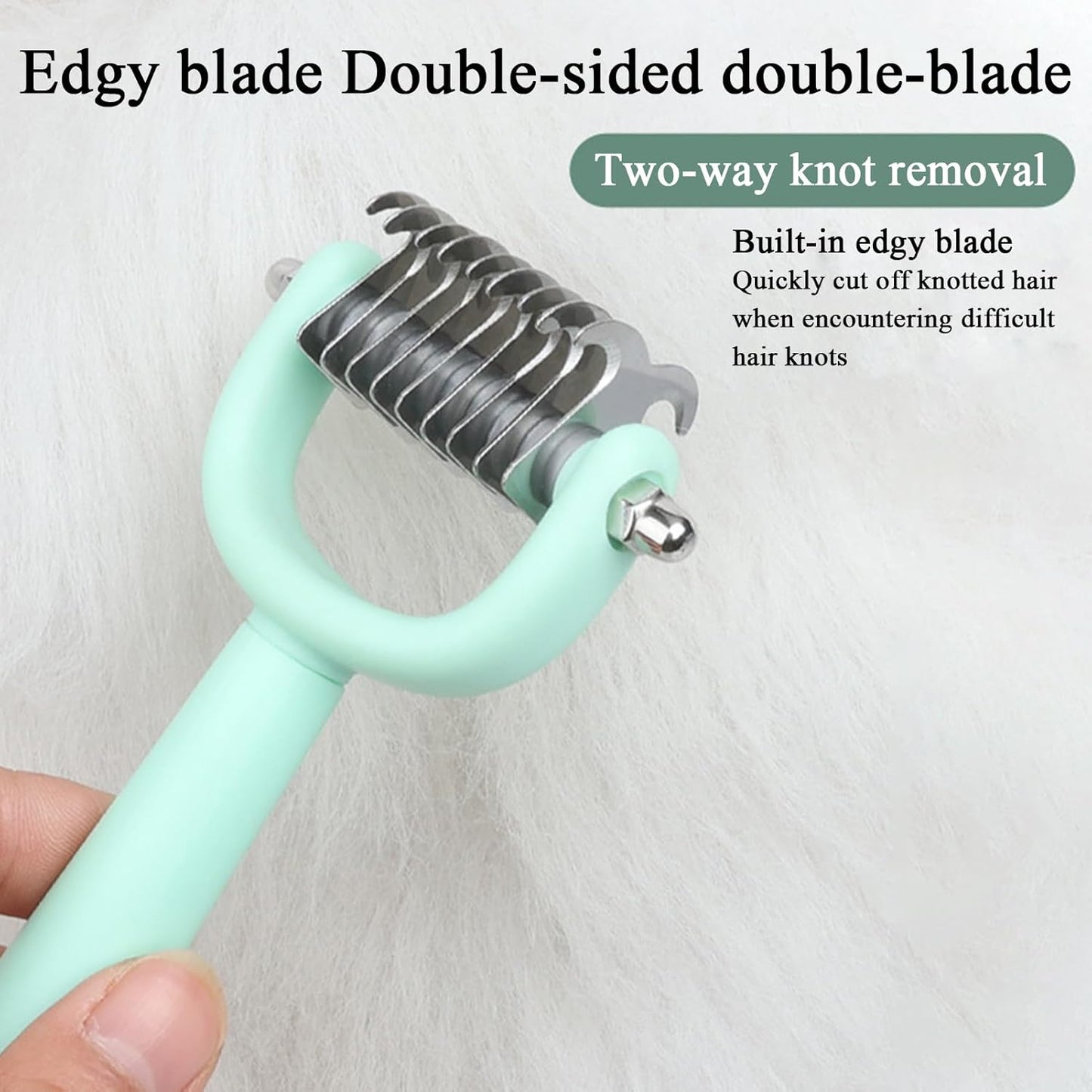 Qkbuza Pet Grooming Kit - Self-Clean Slicker Brush - Multifunctional Portable Detailing Tool Set for Shedding Indoor clean Kitten Home Bath Travel Puppy