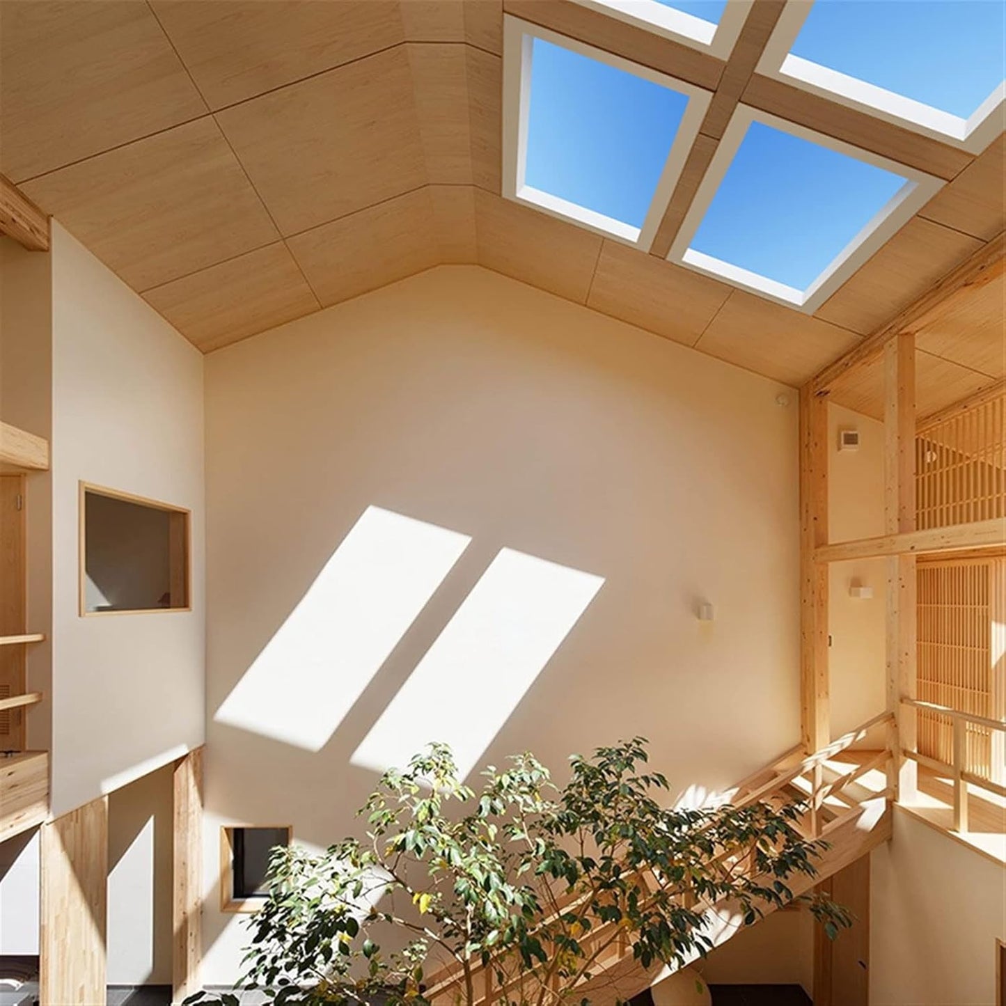 PFHKTO Smart Lighting System Rooflight Blue Skylight Tunable DIY Roof Skylight Circadian Light LED Simulator Skylight Ceiling Panel for Hotel Living Room(Graffiti Smart,E 600 * 600mm)