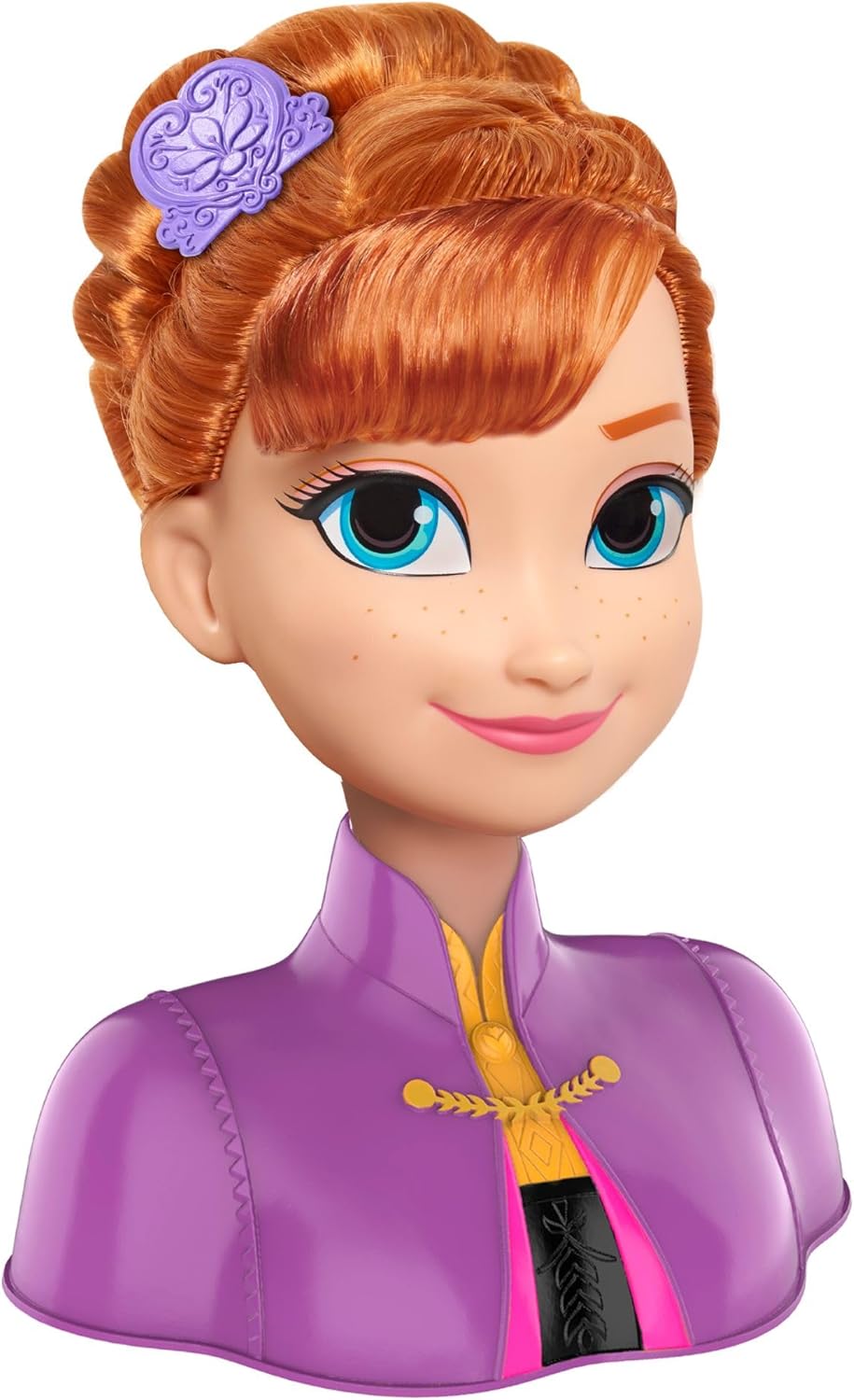 Just Play Disney's Frozen 2 Anna 7.5-inch Styling Head, 17-Pieces, Kids Toys for Ages 3 Up by