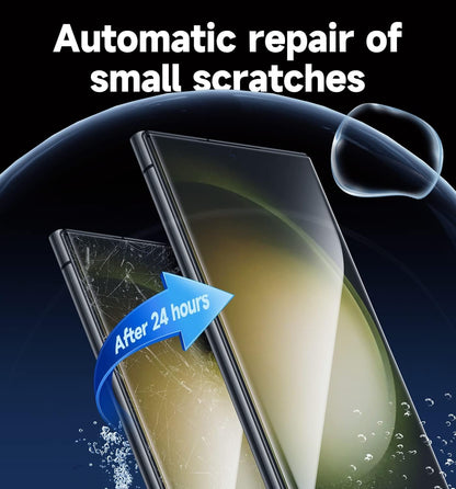 MAGIC JOHN 2 Pack Screen Protector for Samsung Galaxy S23 Ultra - Ceramic Film, Fingerprint ID Compatible, Easy Installation, Shock-Resistant, 3D Curved, Bubble Free