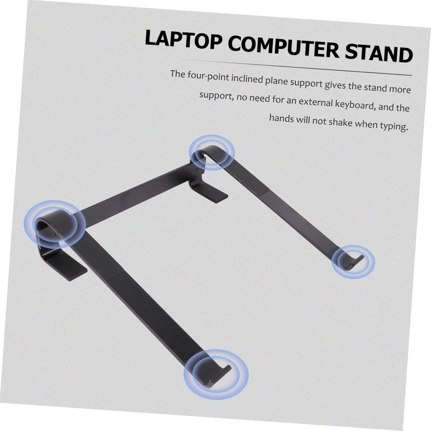 TEHAUX Aluminum Alloy Laptop Riser Holder for Desk Ergonomic Cooling Stand with Non Slip Pads Supports Laptops Durable and Stable