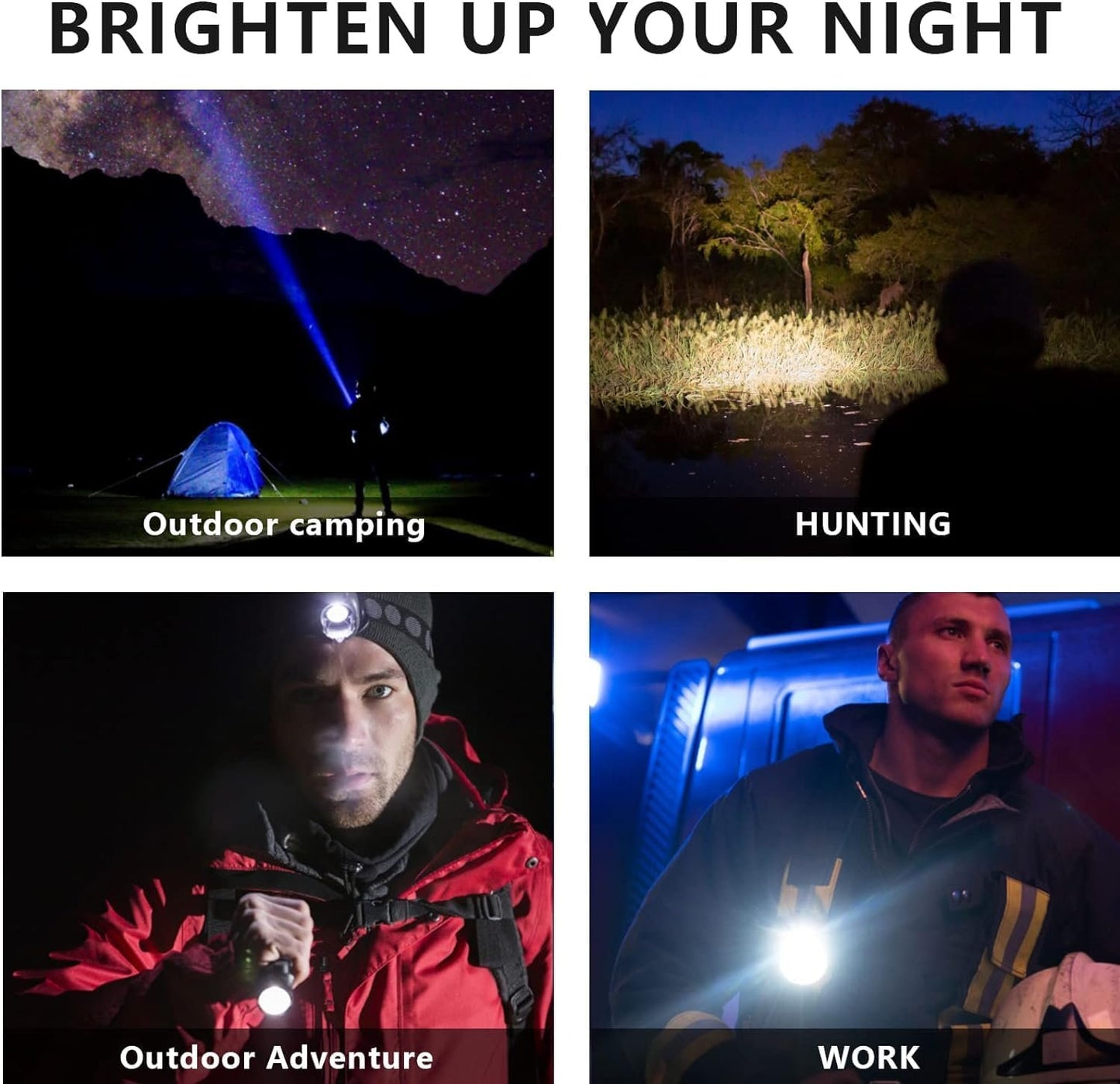 AUKEPATE Flashlight Rechargeable LED 1200 Lumens Flash Light, Charging Port Tactical Flashlights High Lumens