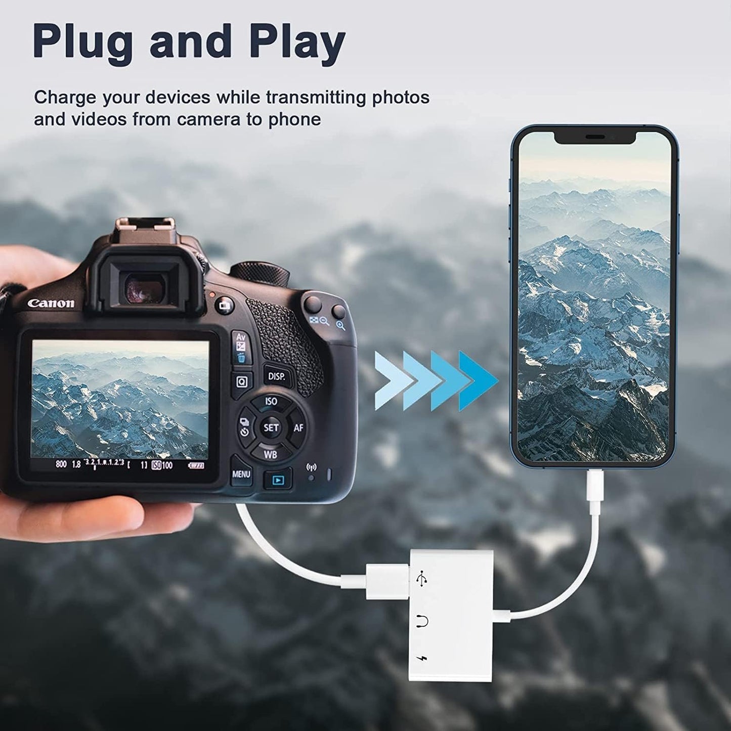 UWECAN USB C to 3.5mm Audio Jack Adapter, 3 in 1 USB C to USB Adapter with USB C to Aux Headphone Splitter and PD 60W Fast Charging for iPhone 15/15 Pro, iPad Pro, Samsung Galaxy Series, Pixel 7/6