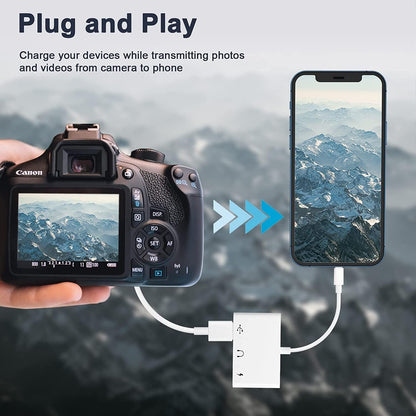 UWECAN USB C to 3.5mm Audio Jack Adapter, 3 in 1 USB C to USB Adapter with USB C to Aux Headphone Splitter and PD 60W Fast Charging for iPhone 15/15 Pro, iPad Pro, Samsung Galaxy Series, Pixel 7/6