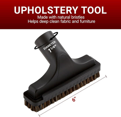 Broan-NuTone by Drainvac CT160G Upholstery Brush for Furniture – Central Vacuum Accessories, Natural Bristles for Deep Cleaning, Durable Build, Compatible with Most Wands