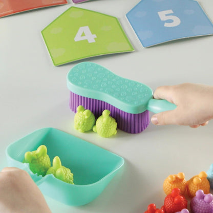 Learning Resources Count & Clean Dust Bunnies, Toddler Activities, Educational Toys Set, Color Teaching Toys, 29 Pieces, Age 3+