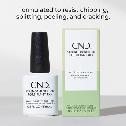 CND™ Strengthener RXx, Nail Strengthener for Tougher, Stronger Nails & Protection for Thin Nails, 0.5 Fl Oz, 0.5 fl oz
