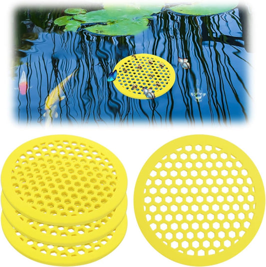 4Pcs Round Bee Feeder Bee Watering Station, Butterfly Drinking Station for Garden, Bee Feeders for Outside, Cups for Garden Bath Suitable for Bee Feeding, Outdoor Garden Decoration