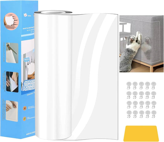 Scratch Protection Sofa Cat Scratch Protection Cat Tape Transparent Scratch Film Cats Self-Adhesive Scratch Protection Film Furniture Protector Cat Furniture Protection Scratch Pads for Furniture