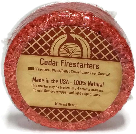 Midwest Hearth Cedar Fire Starters (8 Pack - Up to 32 Fires) Made in USA